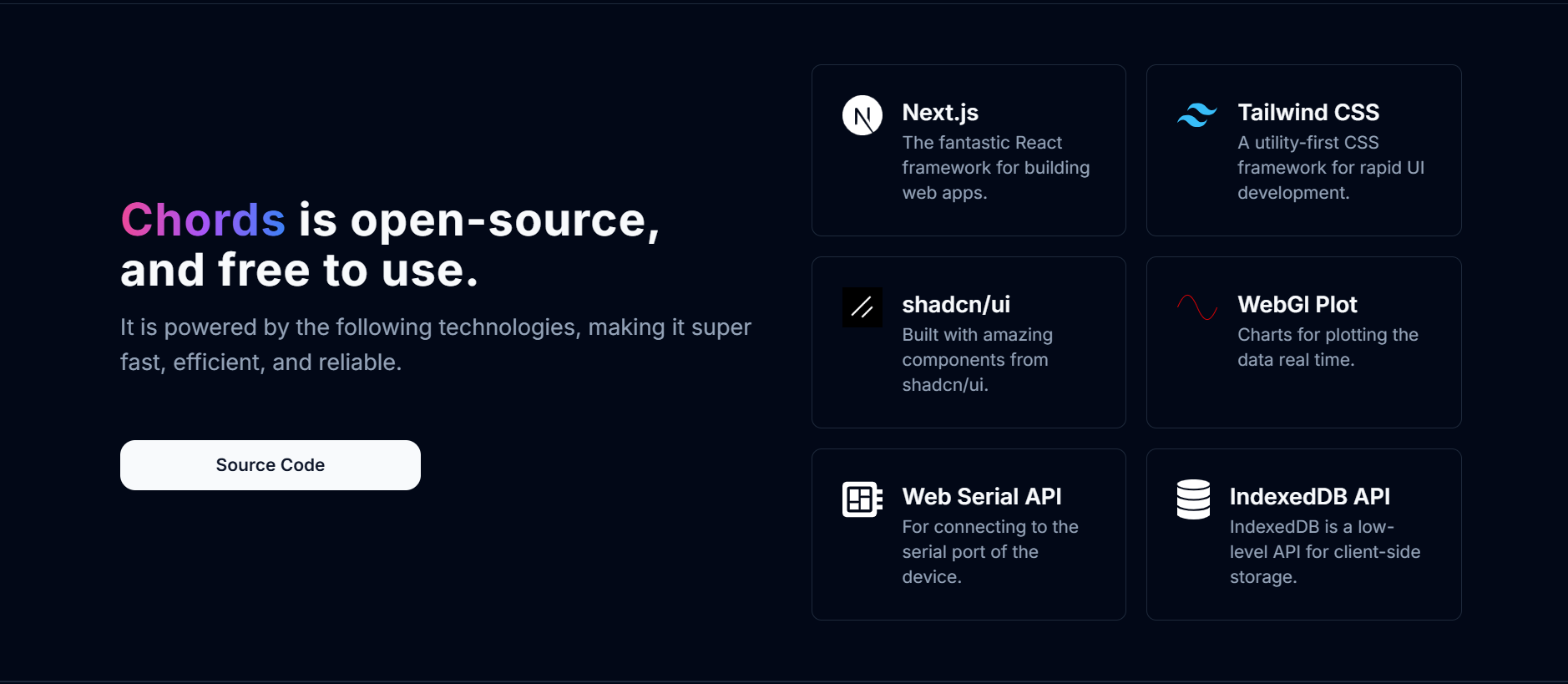 Chords-Web Tech Stack