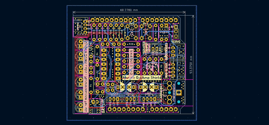 Muscle BioAmp Shield dimensions
