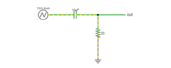 a capacitor with resistor to ground forms a low-pass filter